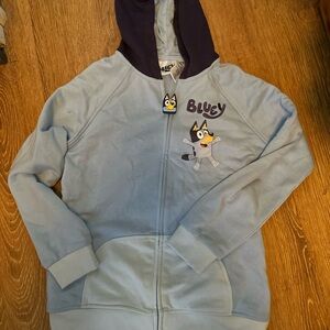 Bluey Kids Hoodie - Light Blue and Navy
